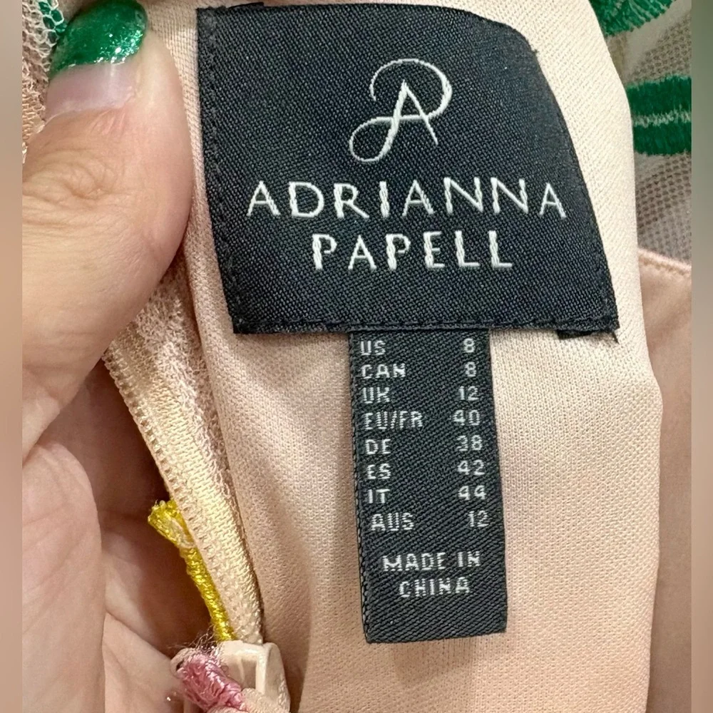 Adrianna Papell Multicolor Floral Ankle Length Dress - Picture 5 of 5